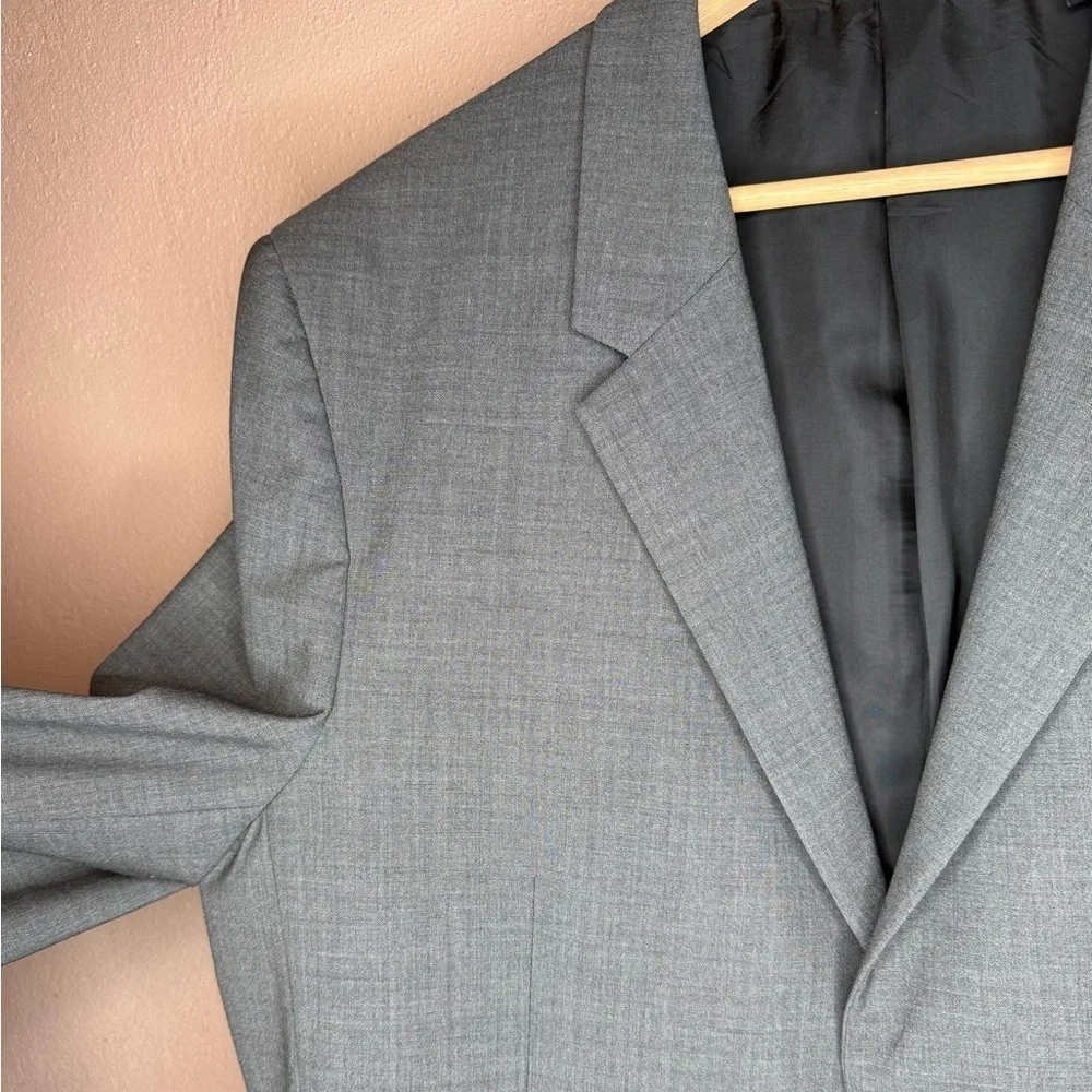 Theory Men's Chambers Blazer Suit Coat in Stretch Wool Medium Charcoal Size 46R